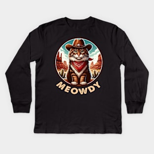 Whisker Wonderland Unique Tee Showcasing the Charm of Norwegian Cats Kids Long Sleeve T-Shirt